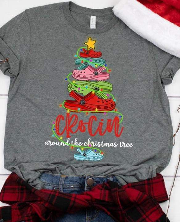 Crocin Around The Christmas Tree Gift 2020 Shirt, Crocin Lovers Gift , Merry Chirstmas Gift, Christmas Crocin Shirt,funny Xmas 2020 Gift