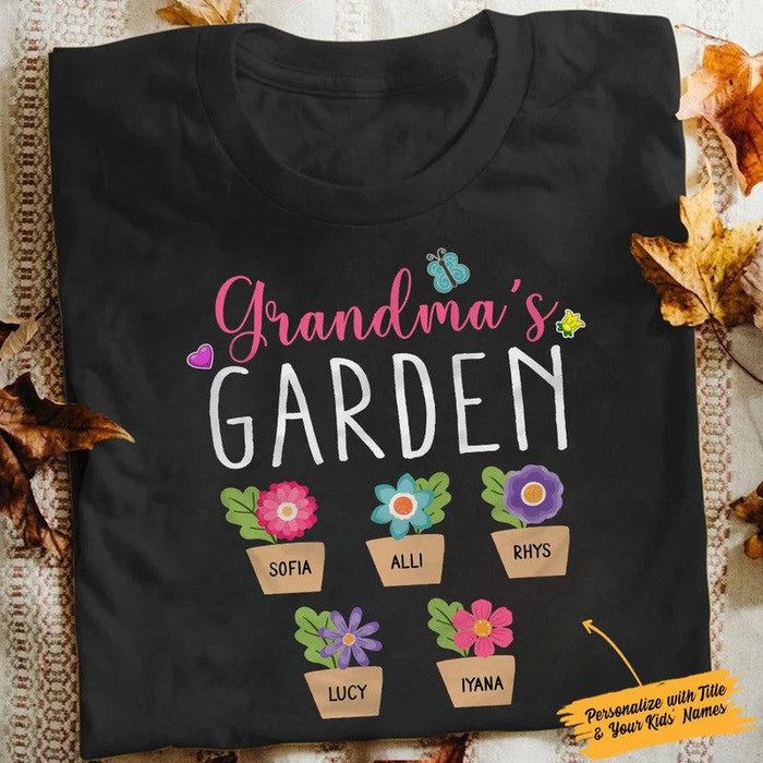 Personalized Grandma’s Garden Funny Shirt, Grandma Shirt, Gift For Grandma, Gardeners Shirt