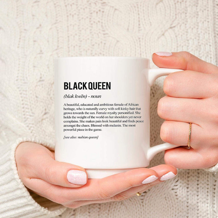 Black Queen Definition Coffee Mug, Gift For Black Girl, Blm, Black Strong Mug