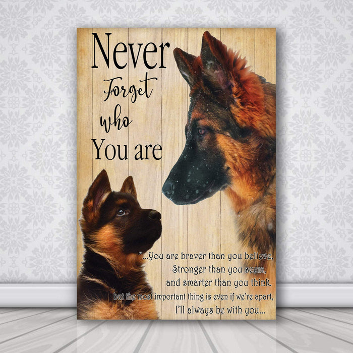 Old German Shepherd Dog Look Right Beside You And I'll Be There Canvas - Best Gift for Halloween