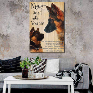 Old German Shepherd Dog Look Right Beside You And I�EEE€�EEEll Be There 1,5 In Framed Canvas  -Best Gift for Halloween -Wall Decor