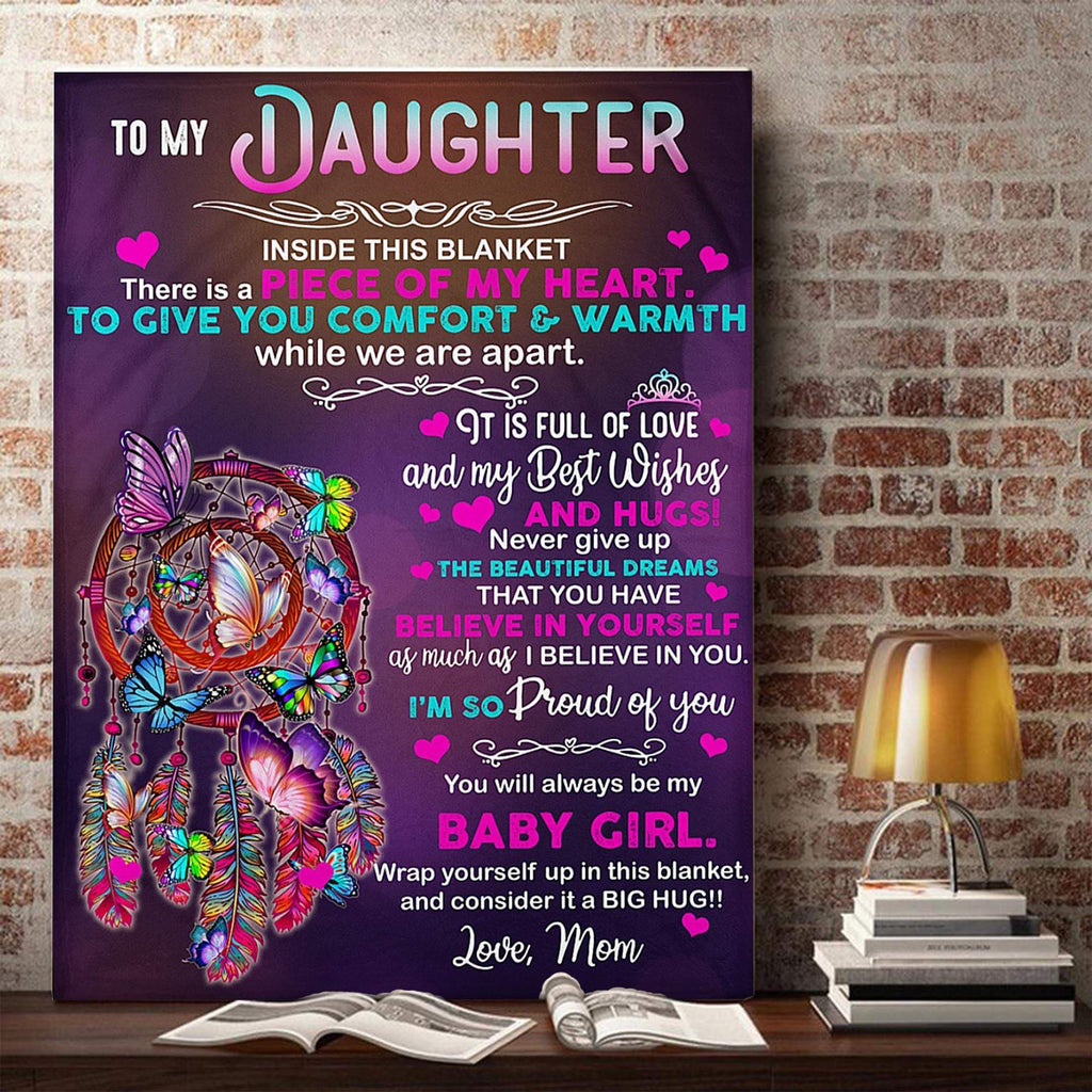 To My Daughter Believe In Yourself As Much As I Believe You- You Will Always Be My Baby Girl 0.75 &1,5 Framed Canvas - Home Decor, Wall Art