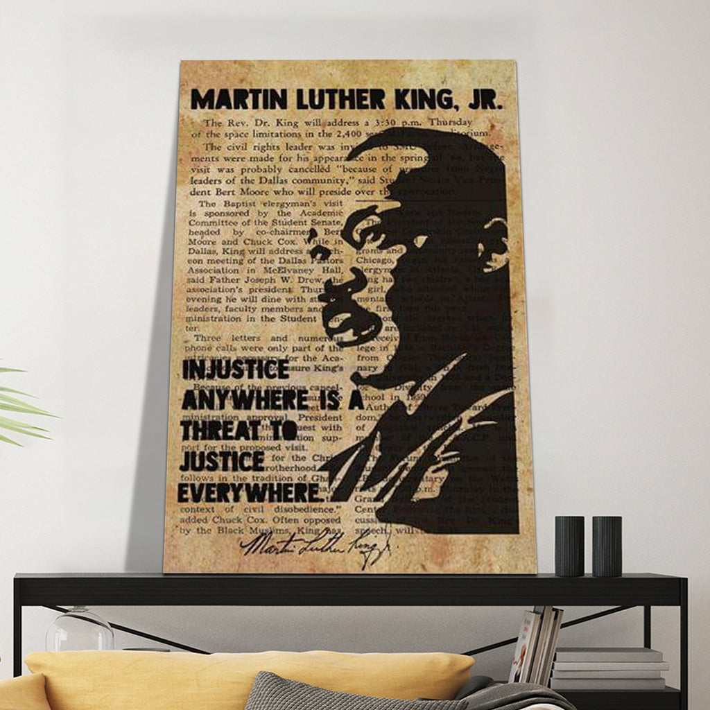 Mlk Quote - Canvas Art Print, Blm Canvas, Black King Canvas, Black People,  Wall Art