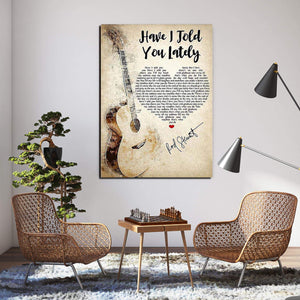 Rod Stewart have I Told You Lately Lyric Song 0.75 & 1,5 Framed Canvas - Gifts Ideas - Home Decor - Wall Art