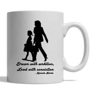 Kamala Harris Ruby Bridges Dream With Ambition, Lead With Conviction Mug, Coffee Cup, Inauguration 2021, Biden 2021, Feminist, Gift For Wom