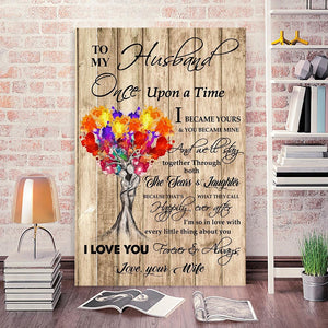 To my Husband, I'm so in love with every little thing about you, Husband and Wife Canvas