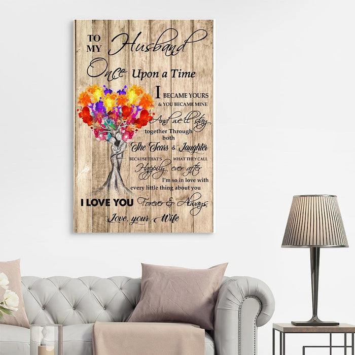 To my Husband, I'm so in love with every little thing about you, Husband and Wife Canvas