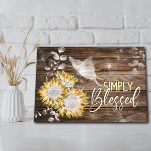 Simply blessed Canvas, Best Gift Idea