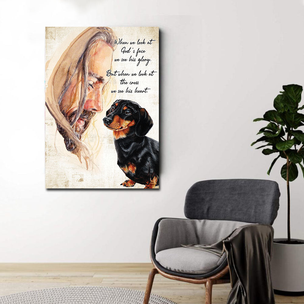 When we look al God's face we see his glory, Dogs lover Canvas, Wall-art Canvas