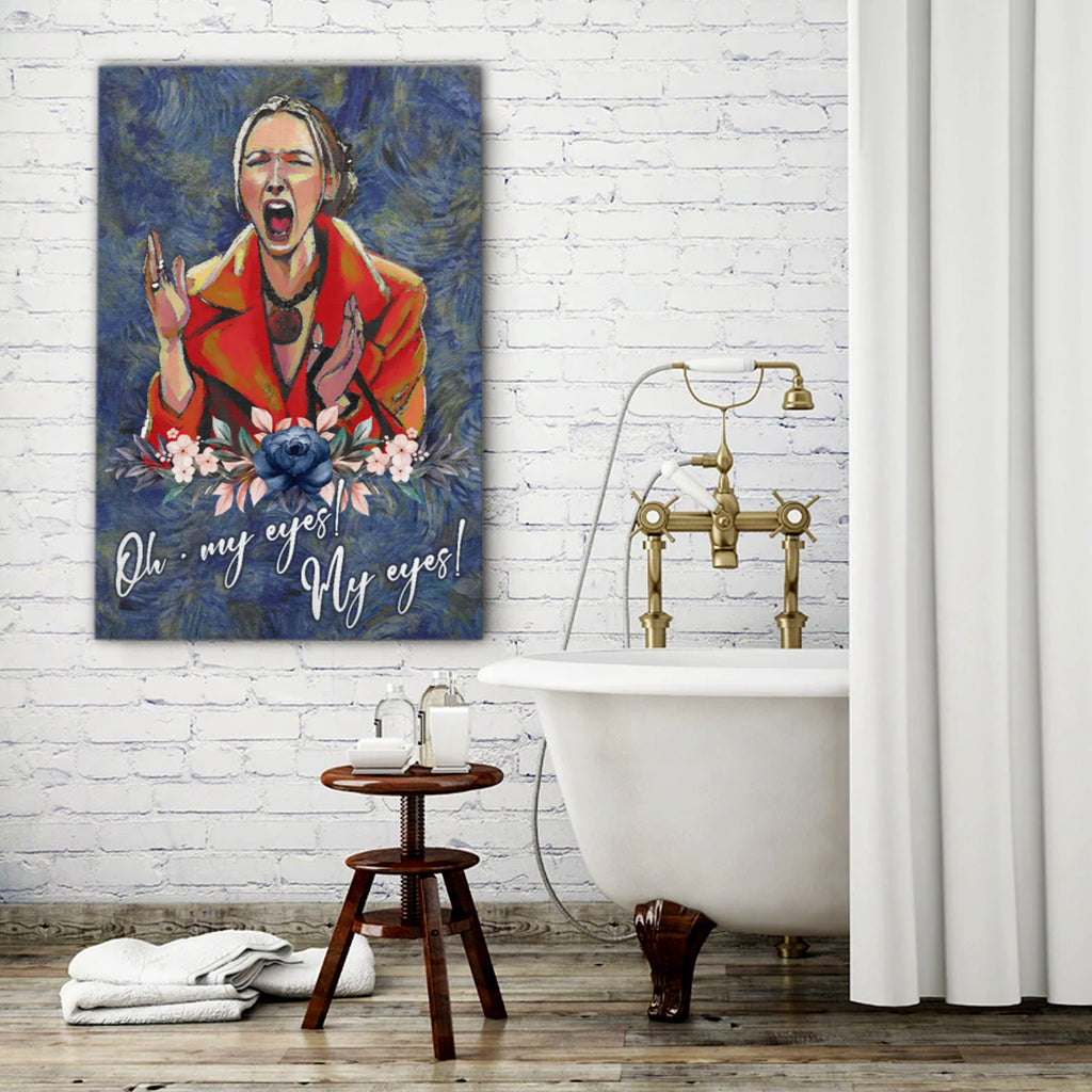 Oh my eyes! Screaming woman, Funny Canvas, Wall-art Canvas