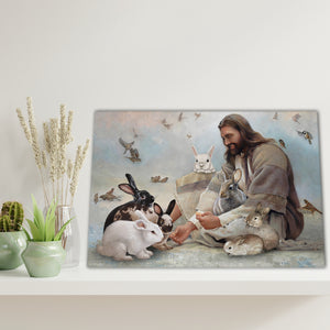 God and Rabbits, Rabbit lover Canvas, God Canvasv