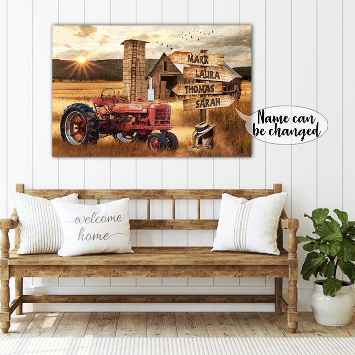 Farm house family, Gift for Farmer Canvas, Personalized Canvas