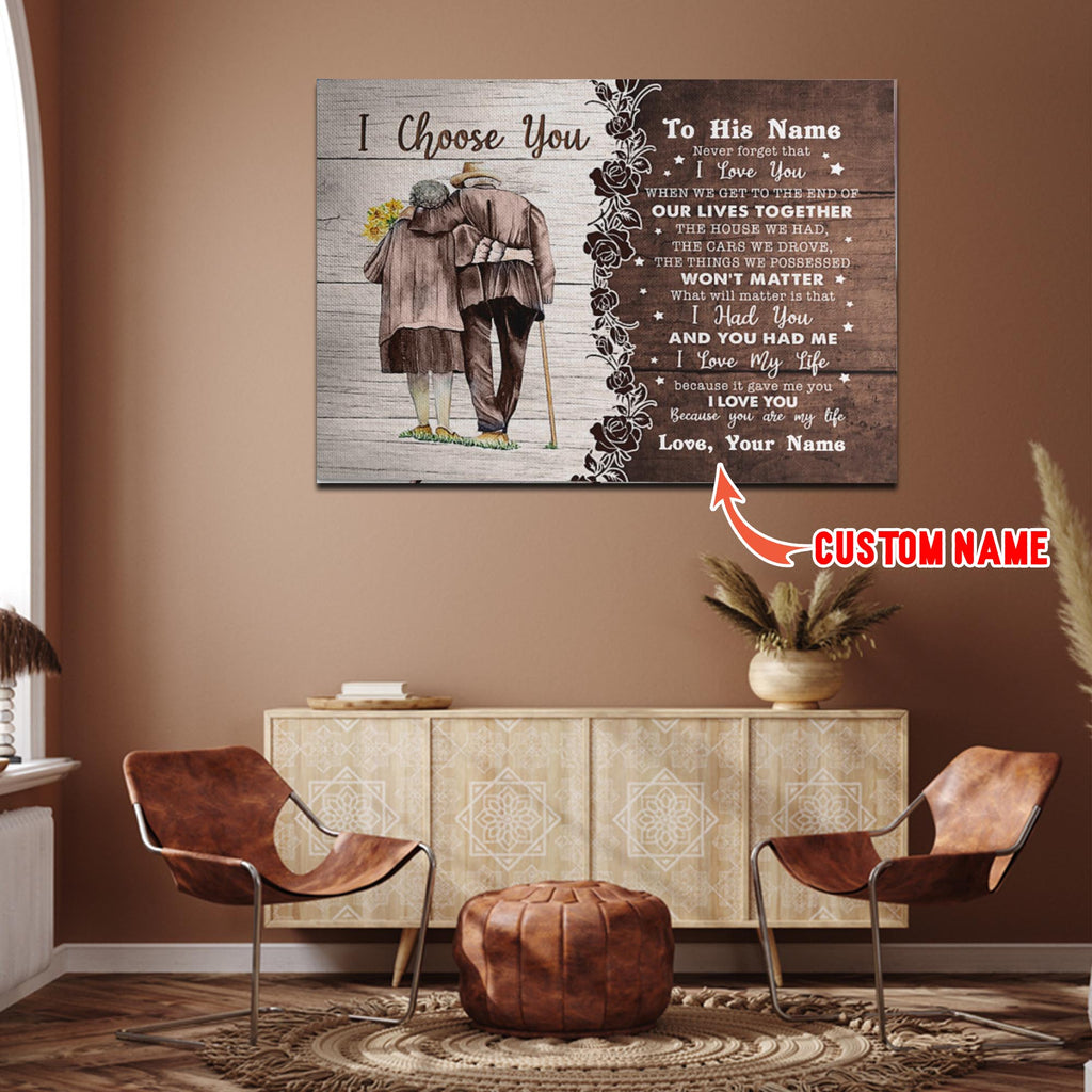 I love you because you are my life, Couple Canvas, Personalized Canvas